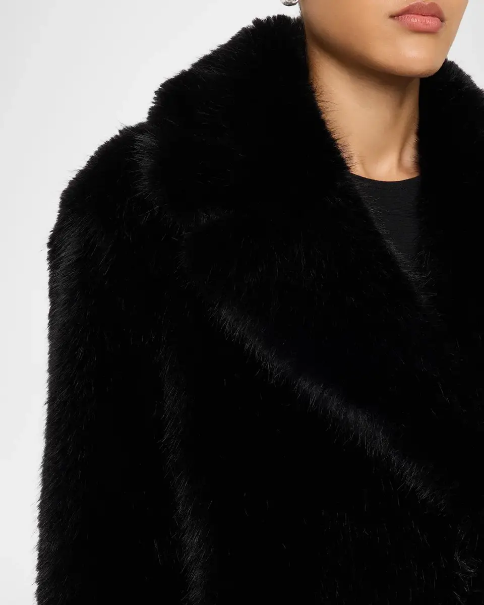 Mercer Collective Mink Stripe Faux-Fur Coat | Thumbnail 5