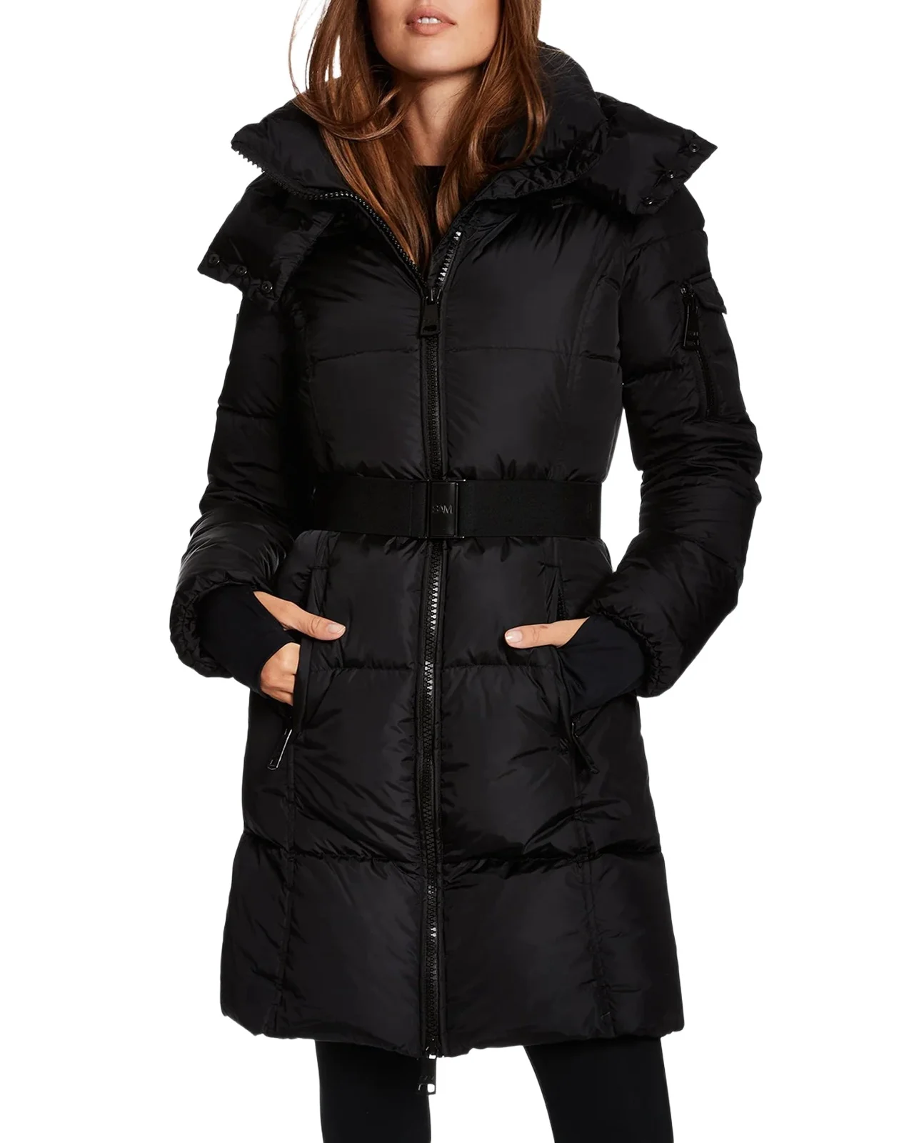 Sam. Noho Hooded Belted Down Coat