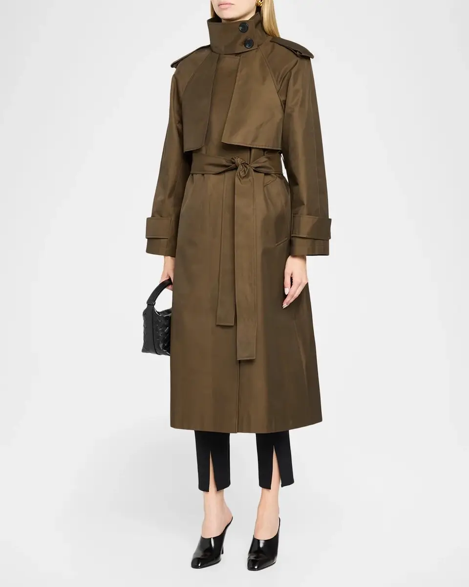 Mercer Collective Stand Collar Belted Trench Coat | Thumbnail 4 Mercer Collective Stand Collar Belted Trench Coat | Thumbnail 4