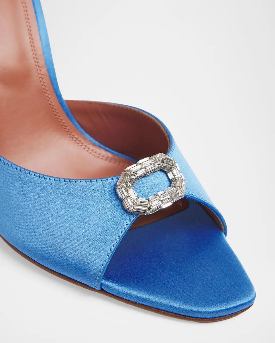 Amina Muaddi Camelia 95MM Crystal-Embellished Satin Sandals | Thumbnail 3 Amina Muaddi Camelia 95MM Crystal-Embellished Satin Sandals | Thumbnail 3