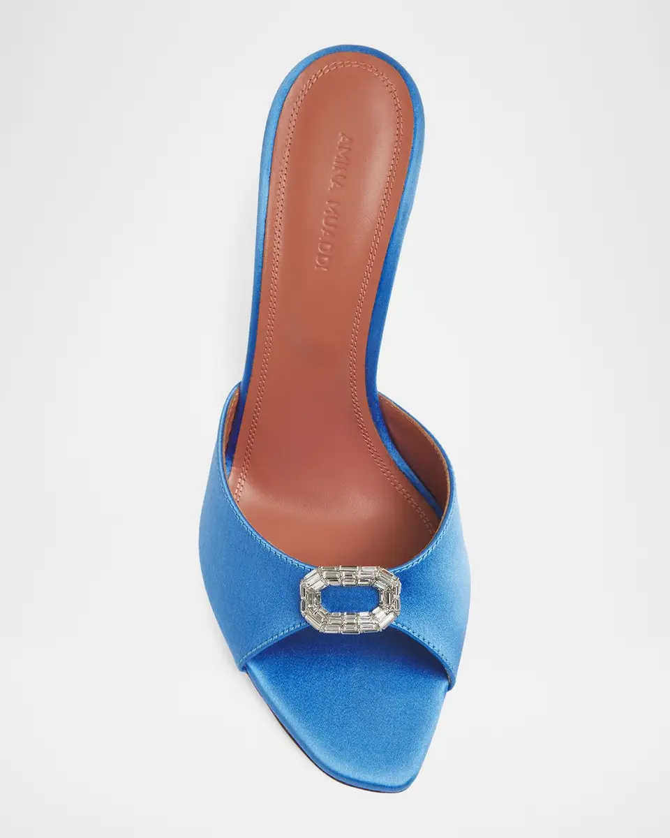 Amina Muaddi Camelia 95MM Crystal-Embellished Satin Sandals | Thumbnail 4 Amina Muaddi Camelia 95MM Crystal-Embellished Satin Sandals | Thumbnail 4