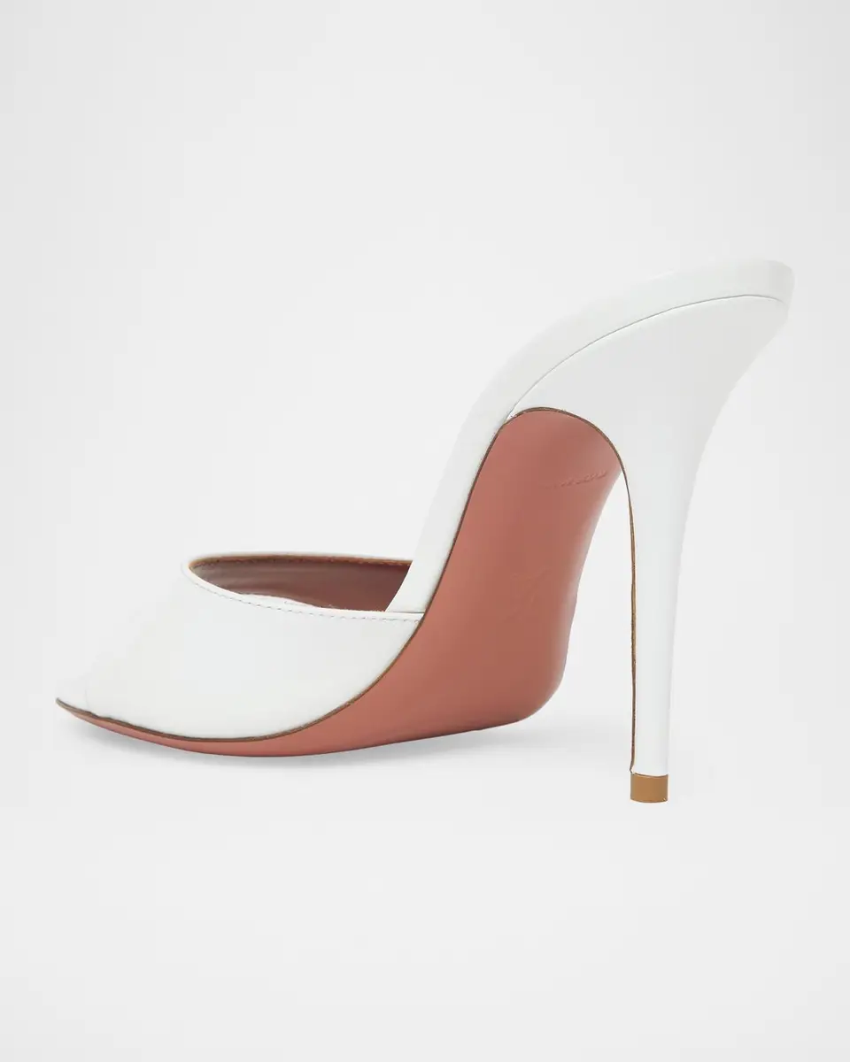 Amina Muaddi Elodie 105MM Leather Mules | Thumbnail 2 Amina Muaddi Elodie 105MM Leather Mules | Thumbnail 2