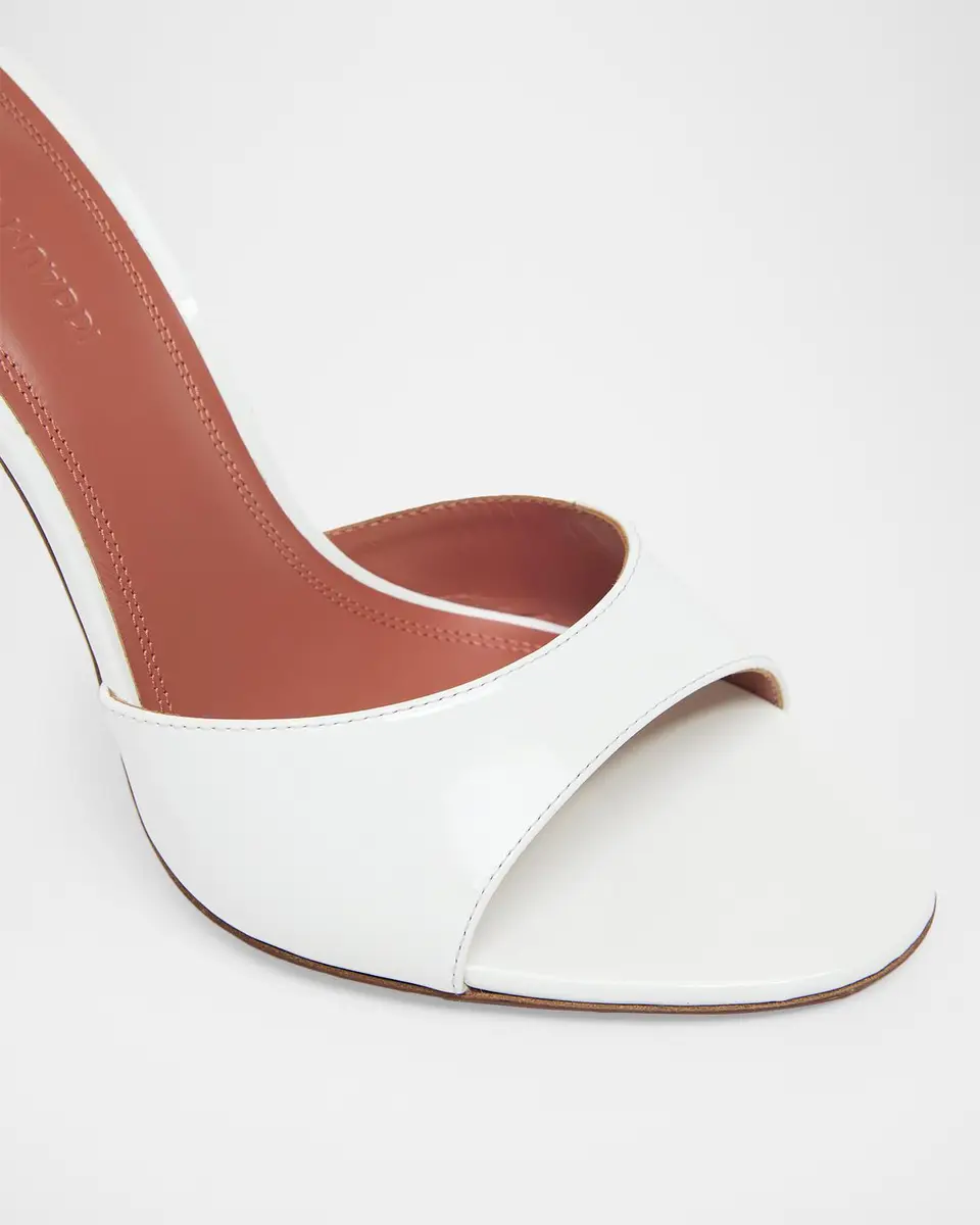 Amina Muaddi Elodie 105MM Leather Mules | Thumbnail 3 Amina Muaddi Elodie 105MM Leather Mules | Thumbnail 3