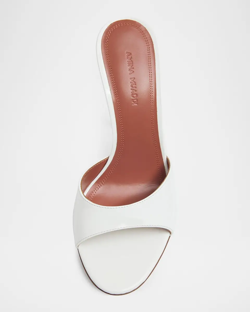 Amina Muaddi Elodie 105MM Leather Mules | Thumbnail 4 Amina Muaddi Elodie 105MM Leather Mules | Thumbnail 4