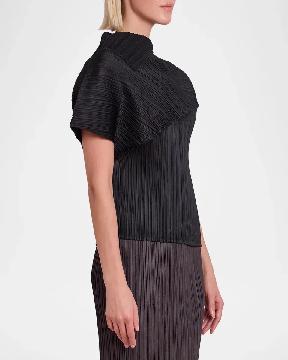 Issey Miyake Leap Pleated Sculptural Short-Sleeve Top | Thumbnail 6 Issey Miyake Leap Pleated Sculptural Short-Sleeve Top | Thumbnail 6