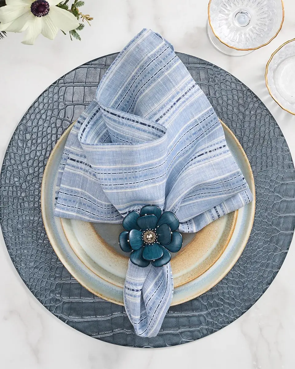 Kim Seybert Mayfair Striped Cotton Napkin | Thumbnail 3 Kim Seybert Mayfair Striped Cotton Napkin | Thumbnail 3