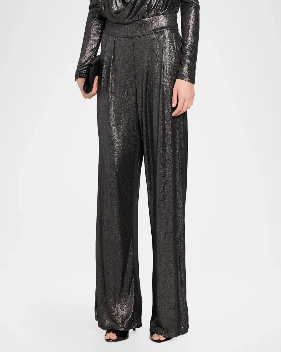 Ramy Brook Eden Draped Metallic Jumpsuit | Thumbnail 4