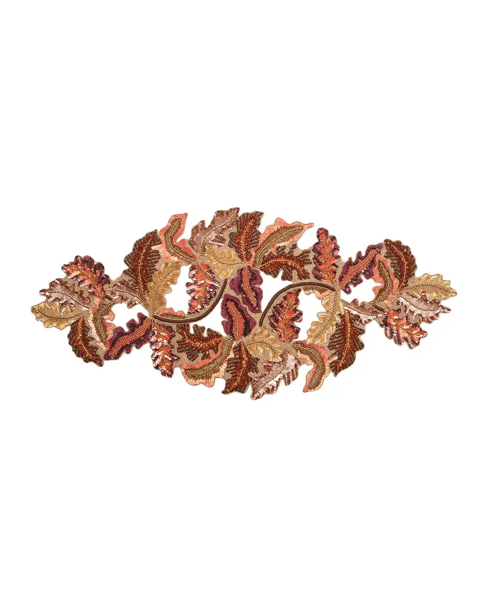 Kim Seybert Autumn Leaves Embellished Table Runner | Thumbnail 3