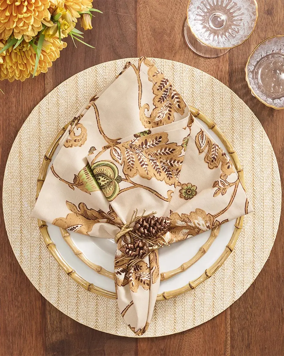 Kim Seybert Floral Linen Napkin | Thumbnail 3