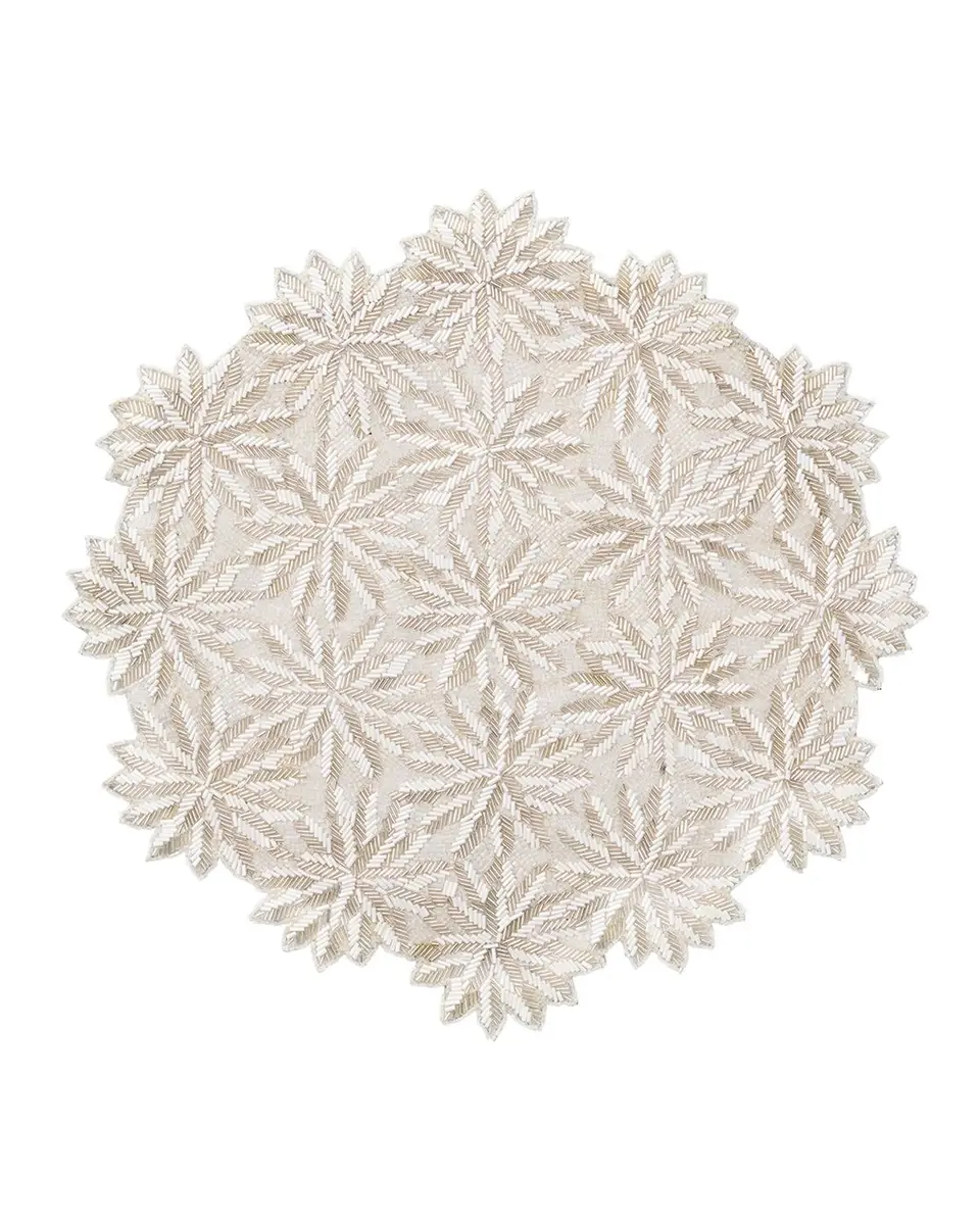 Kim Seybert Winter Lace Beaded Placemat | Thumbnail 3 Kim Seybert Winter Lace Beaded Placemat | Thumbnail 3
