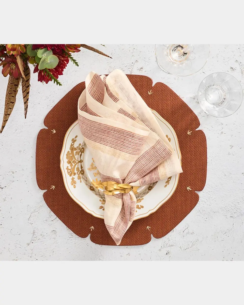 Kim Seybert Scalloped Oval Placemat | Thumbnail 2 Kim Seybert Scalloped Oval Placemat | Thumbnail 2
