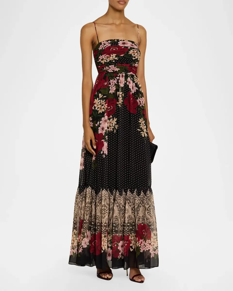Ungaro Sybil Floral Polka Dot Draped Maxi Dress | Thumbnail 4 Ungaro Sybil Floral Polka Dot Draped Maxi Dress | Thumbnail 4