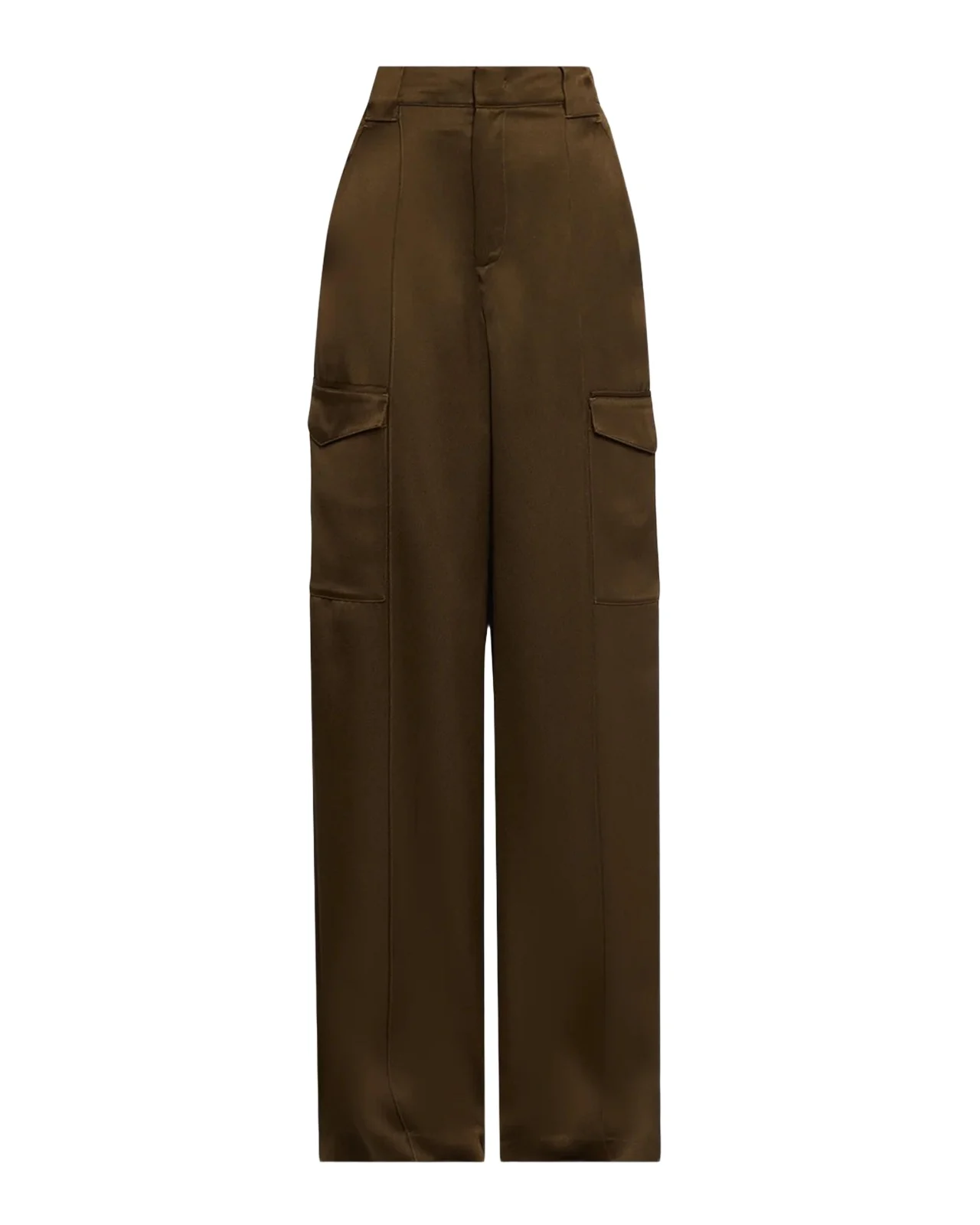 Vince Satin Utility High-Waist Trousers