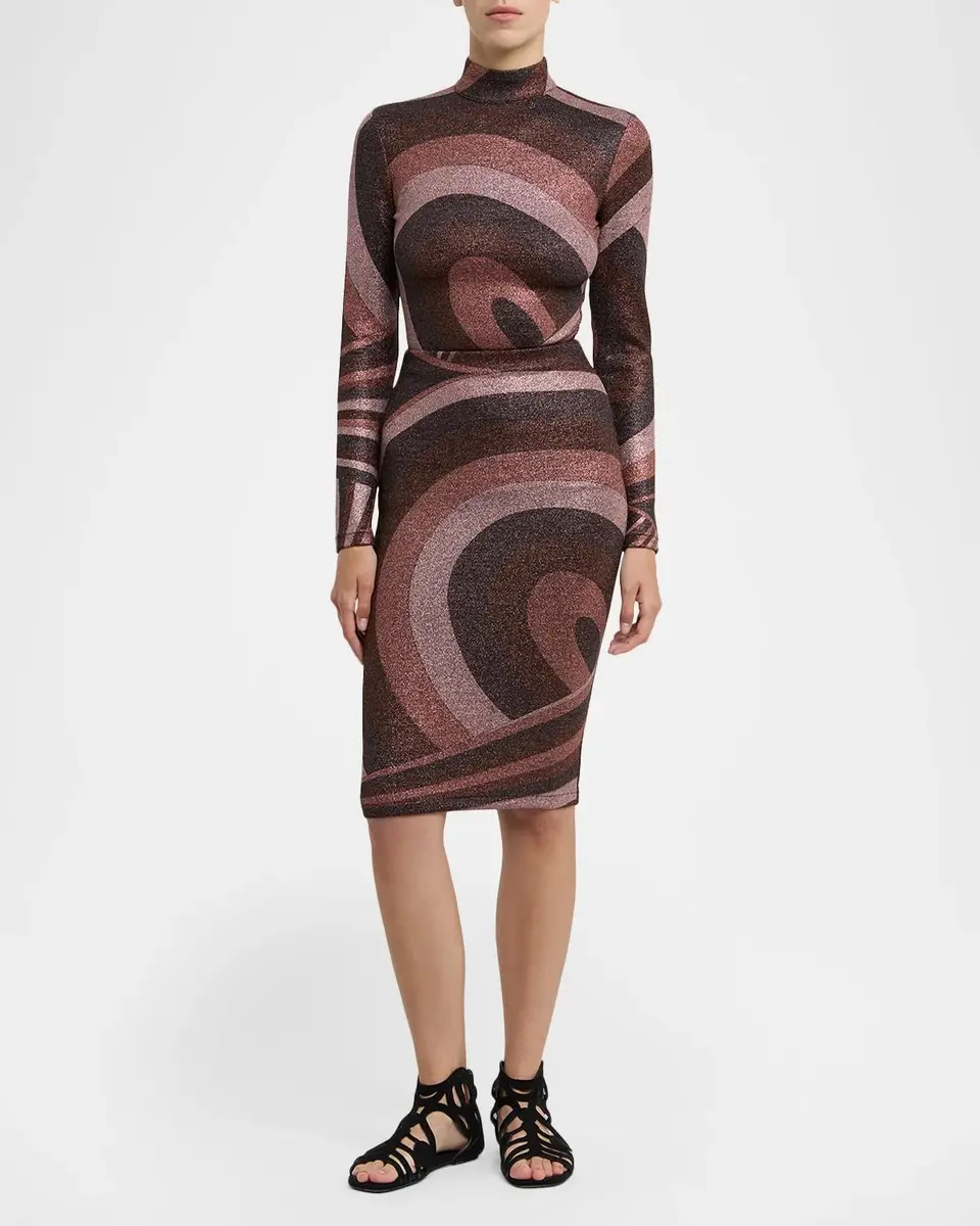 PUCCI Mock Turtleneck Printed Top | Thumbnail 2 PUCCI Mock Turtleneck Printed Top | Thumbnail 2