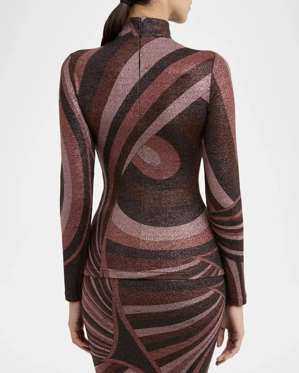 PUCCI Mock Turtleneck Printed Top | Thumbnail 3 PUCCI Mock Turtleneck Printed Top | Thumbnail 3