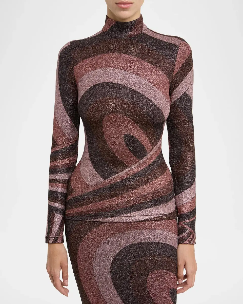 PUCCI Mock Turtleneck Printed Top | Thumbnail 4 PUCCI Mock Turtleneck Printed Top | Thumbnail 4