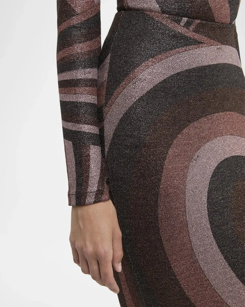 PUCCI Metallic Jersey Knee-Length Skirt | Thumbnail 5