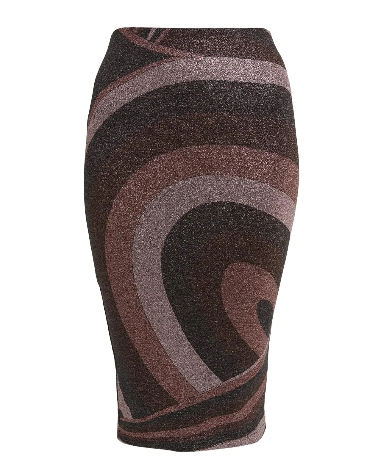 Metallic Jersey Knee-Length Skirt Metallic Jersey Knee-Length Skirt