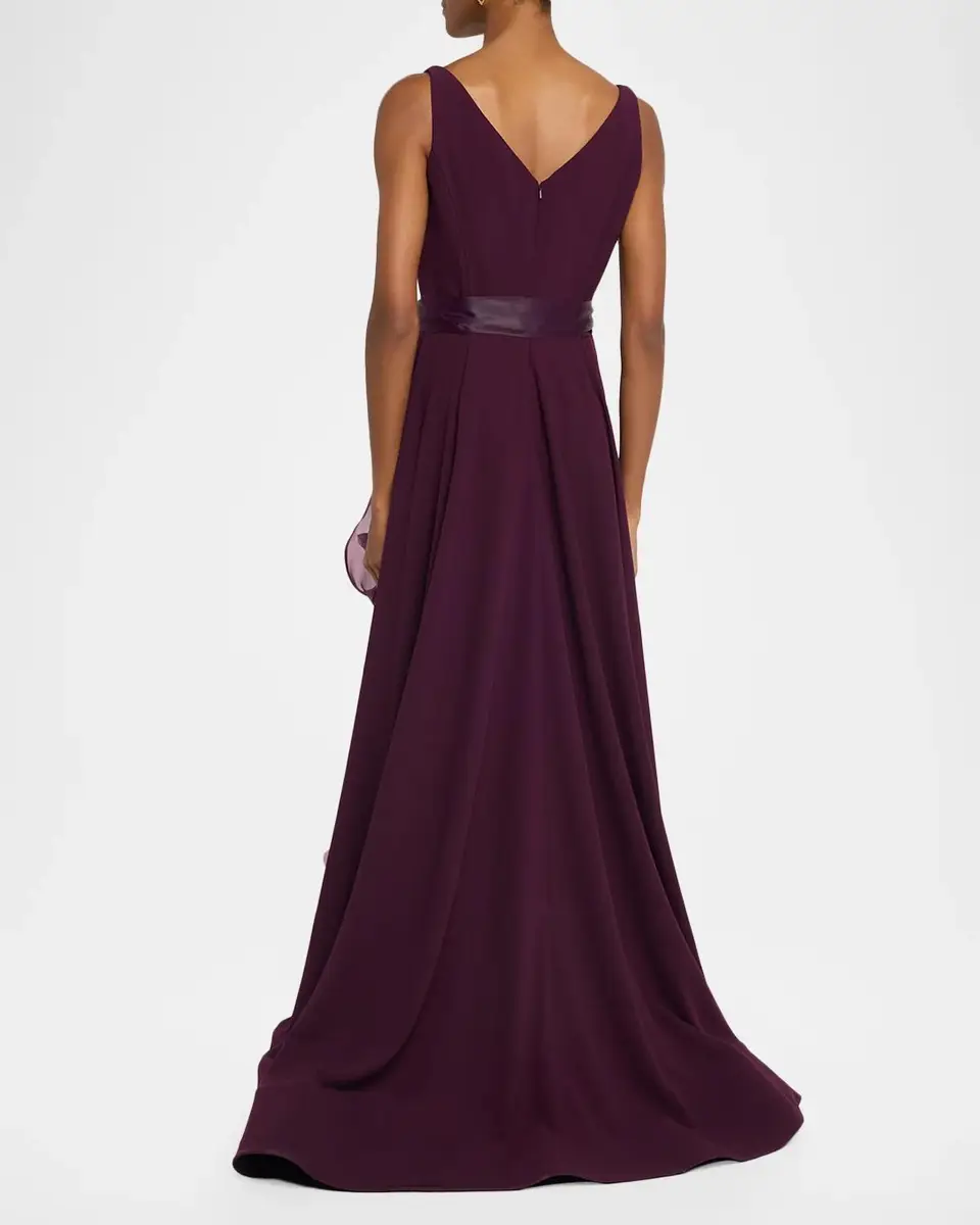 Rene Ruiz Collection Square-Neck Floral Applique Gown | Thumbnail 3