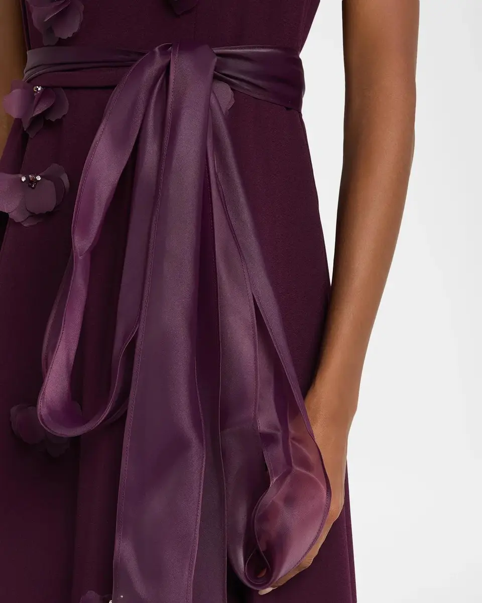 Rene Ruiz Collection Square-Neck Floral Applique Gown | Thumbnail 5