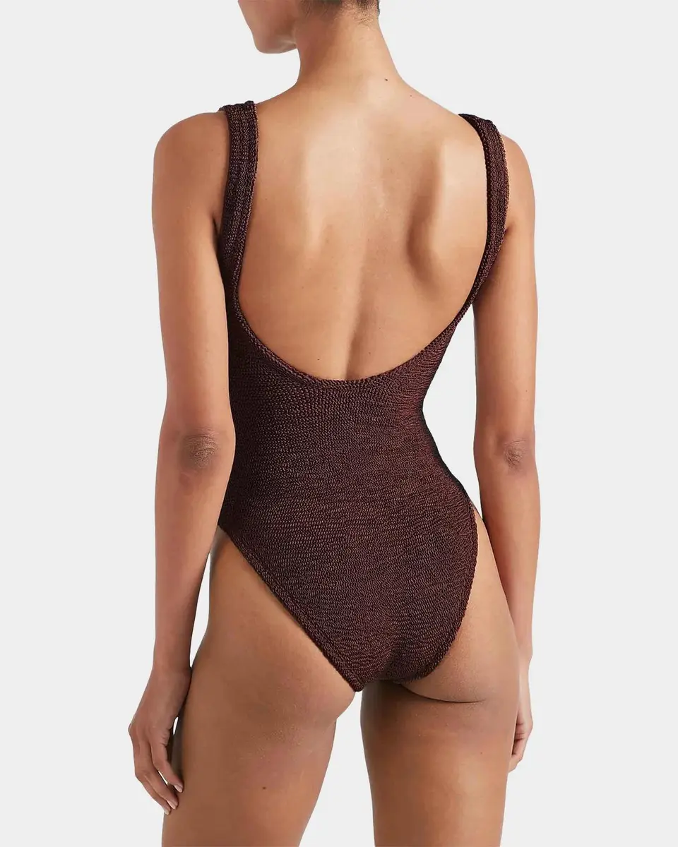 Hunza G Celine Metallic One-Piece Swimsuit | Thumbnail 3