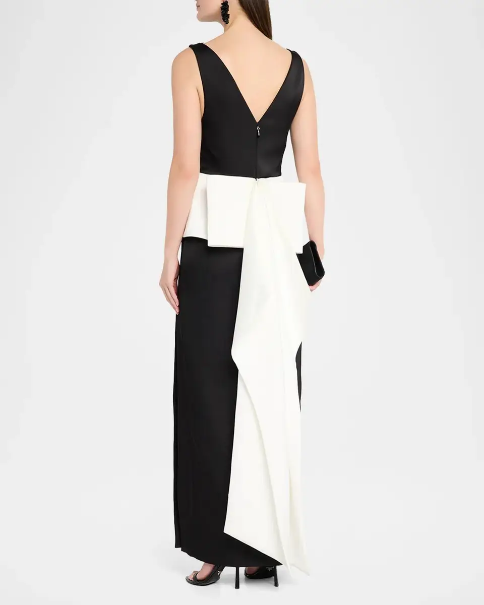 Simkhai Sirel Sleeveless Peplum Column Gown | Thumbnail 3 Simkhai Sirel Sleeveless Peplum Column Gown | Thumbnail 3