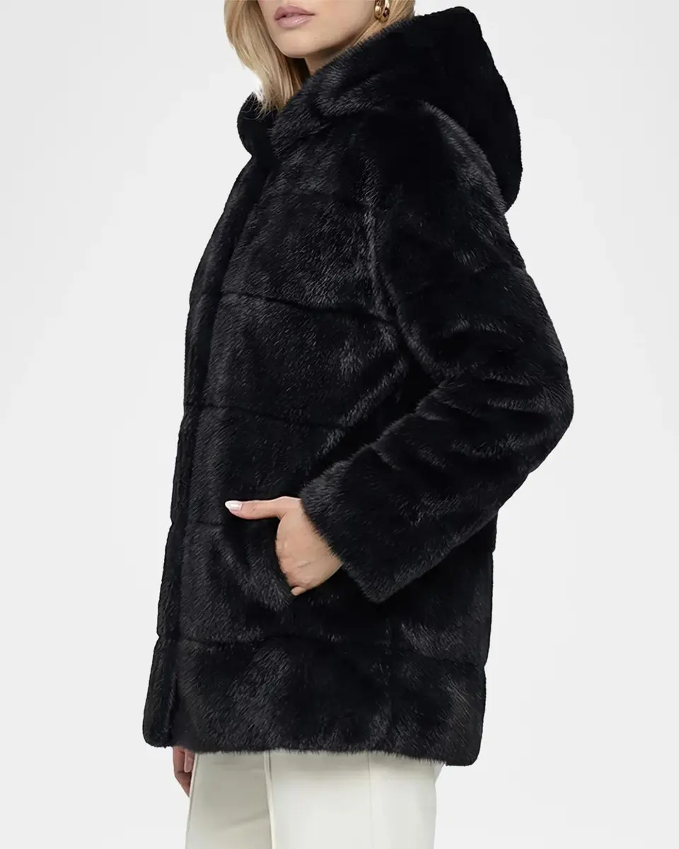 Lyla Grant Horizontal Faux-Fur Hooded Jacket | Thumbnail 4