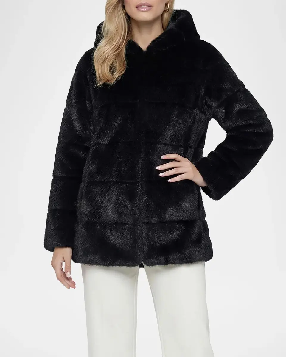 Lyla Grant Horizontal Faux-Fur Hooded Jacket | Thumbnail 5