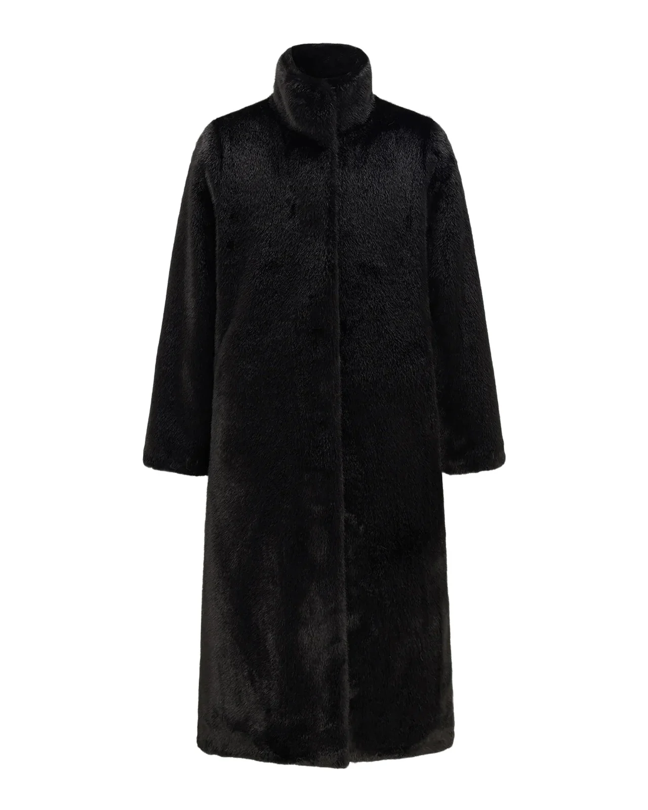 Faux-Fur Reversible Long Coat