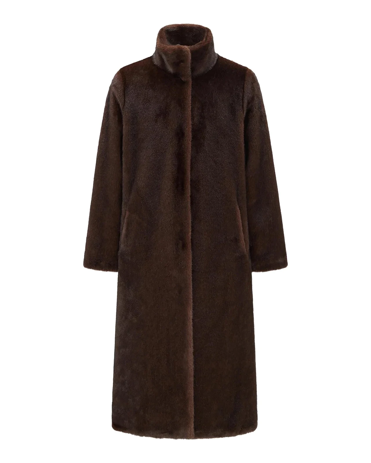 Lyla Grant Faux-Fur Reversible Long Coat