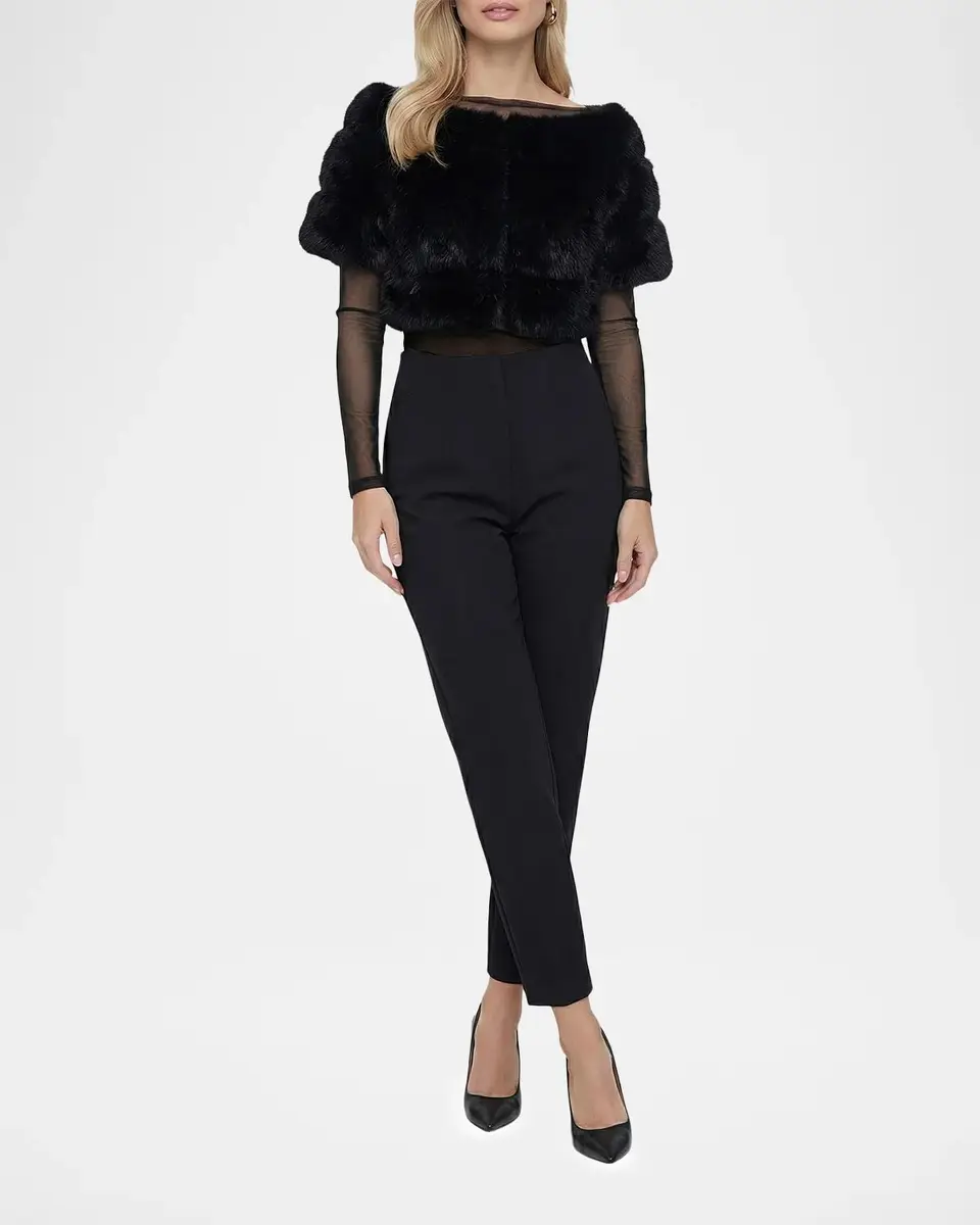 Lyla Grant Faux-Fur Cropped Sleeve Bolero | Thumbnail 2 Lyla Grant Faux-Fur Cropped Sleeve Bolero | Thumbnail 2