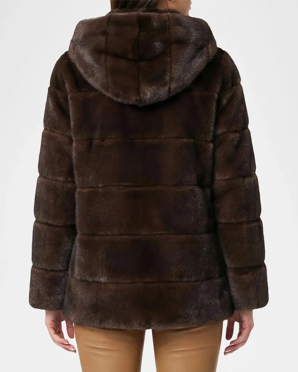 Lyla Grant Horizontal Faux-Fur Hooded Jacket | Thumbnail 3 Lyla Grant Horizontal Faux-Fur Hooded Jacket | Thumbnail 3