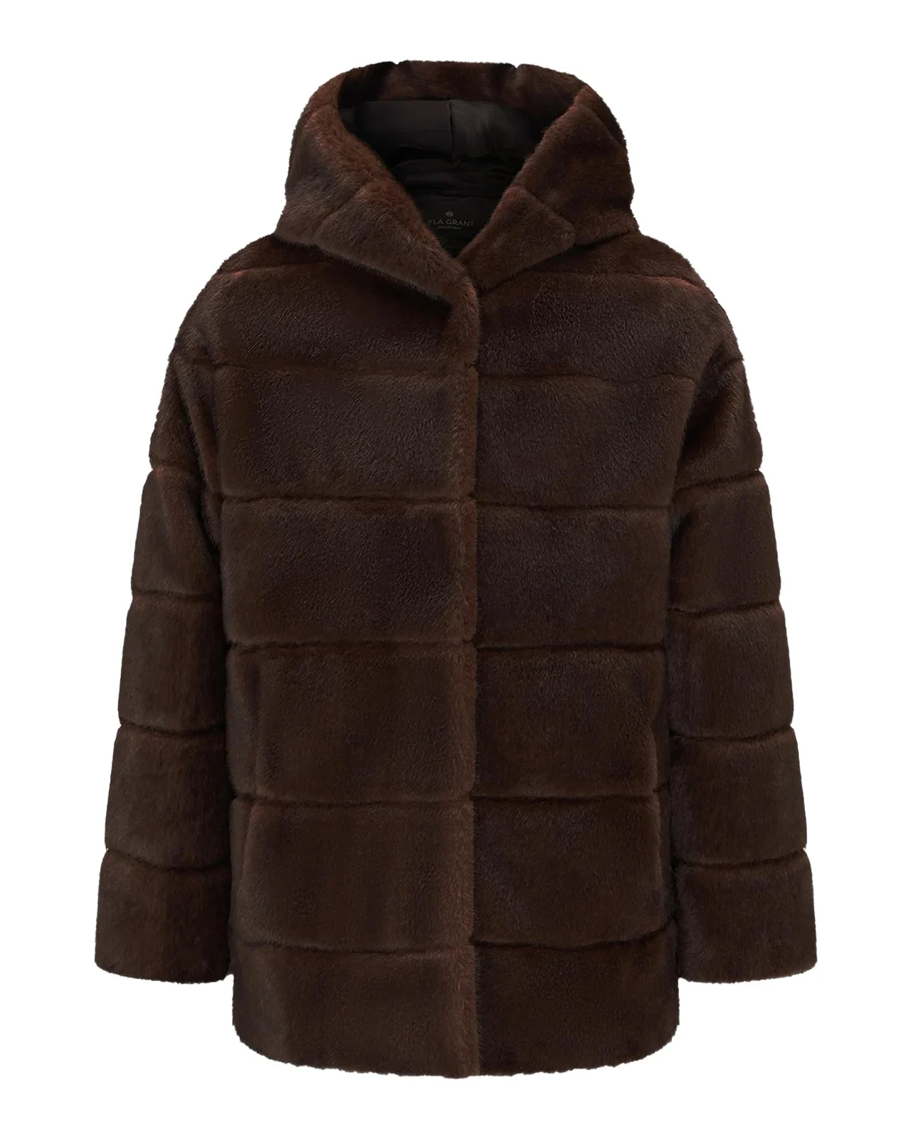Horizontal Faux-Fur Hooded Jacket Horizontal Faux-Fur Hooded Jacket
