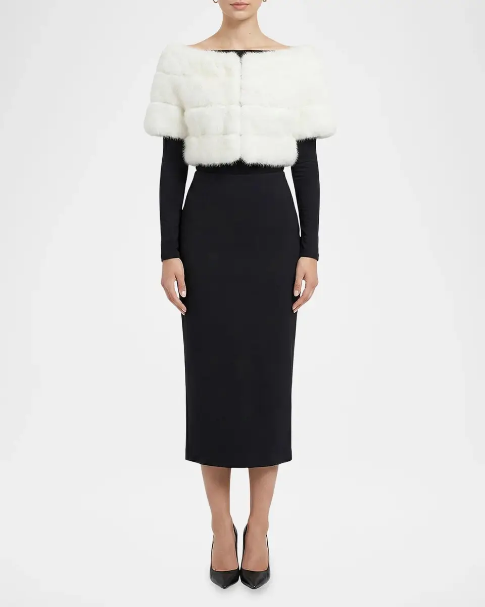 Lyla Grant Faux-Fur Cropped Sleeve Bolero | Thumbnail 2 Lyla Grant Faux-Fur Cropped Sleeve Bolero | Thumbnail 2