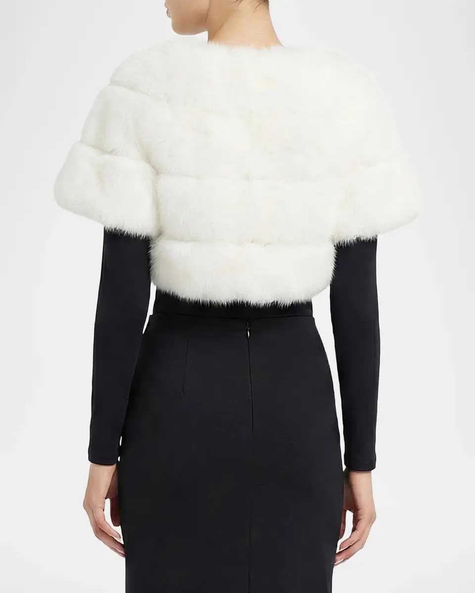 Lyla Grant Faux-Fur Cropped Sleeve Bolero | Thumbnail 3 Lyla Grant Faux-Fur Cropped Sleeve Bolero | Thumbnail 3