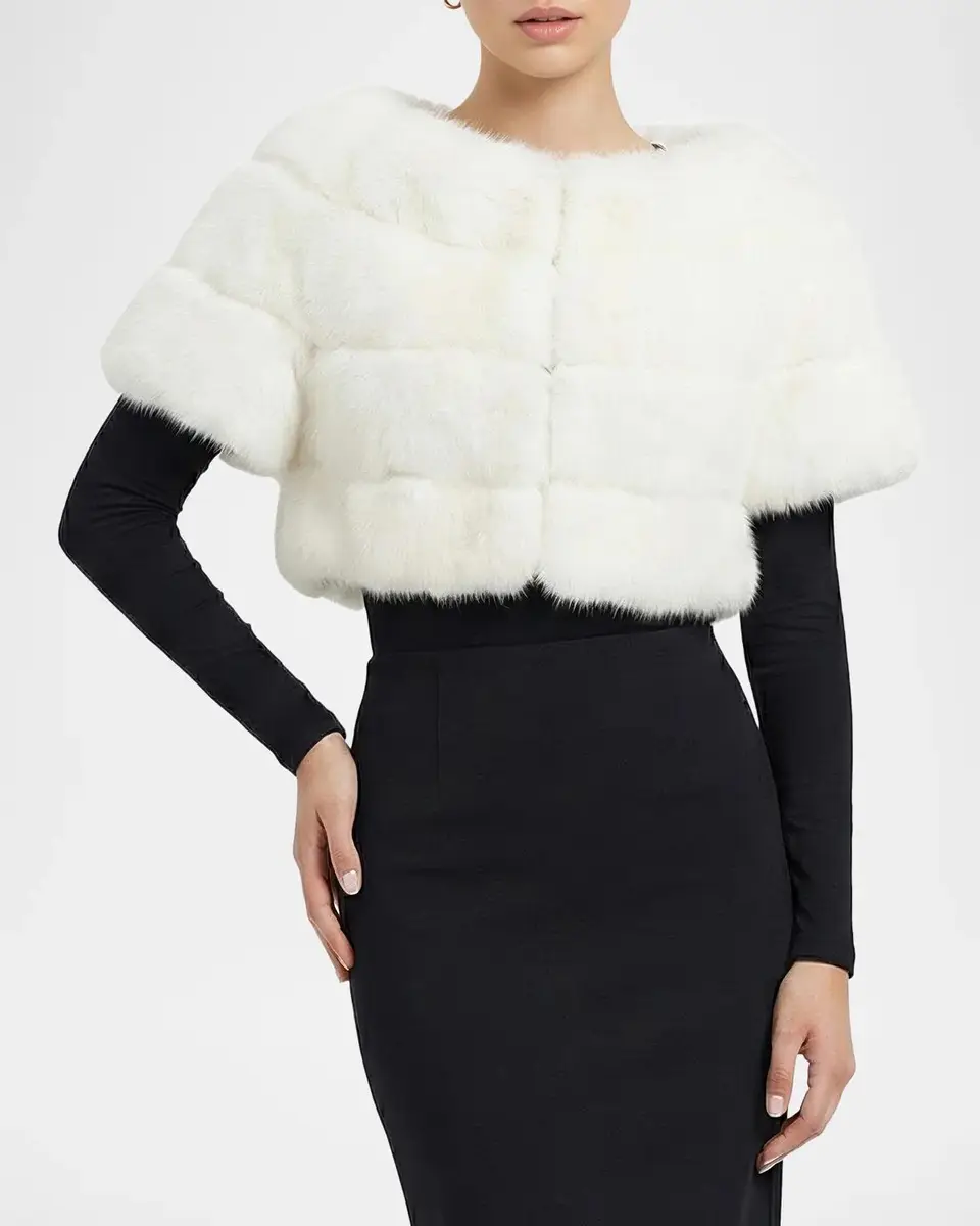 Lyla Grant Faux-Fur Cropped Sleeve Bolero | Thumbnail 5 Lyla Grant Faux-Fur Cropped Sleeve Bolero | Thumbnail 5