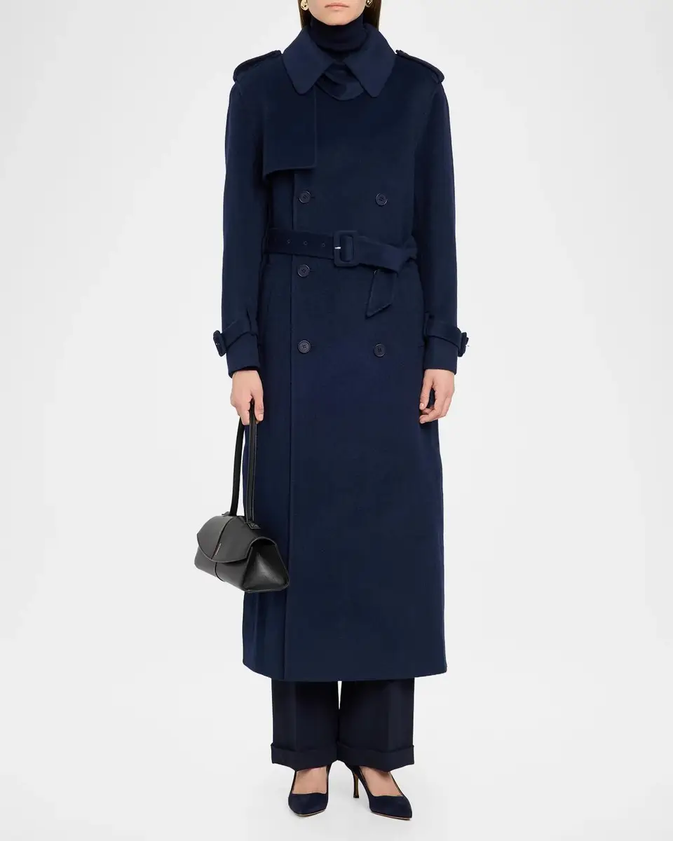 Simkhai Rumi Wool-Blend Belted Long Coat | Thumbnail 2 Simkhai Rumi Wool-Blend Belted Long Coat | Thumbnail 2
