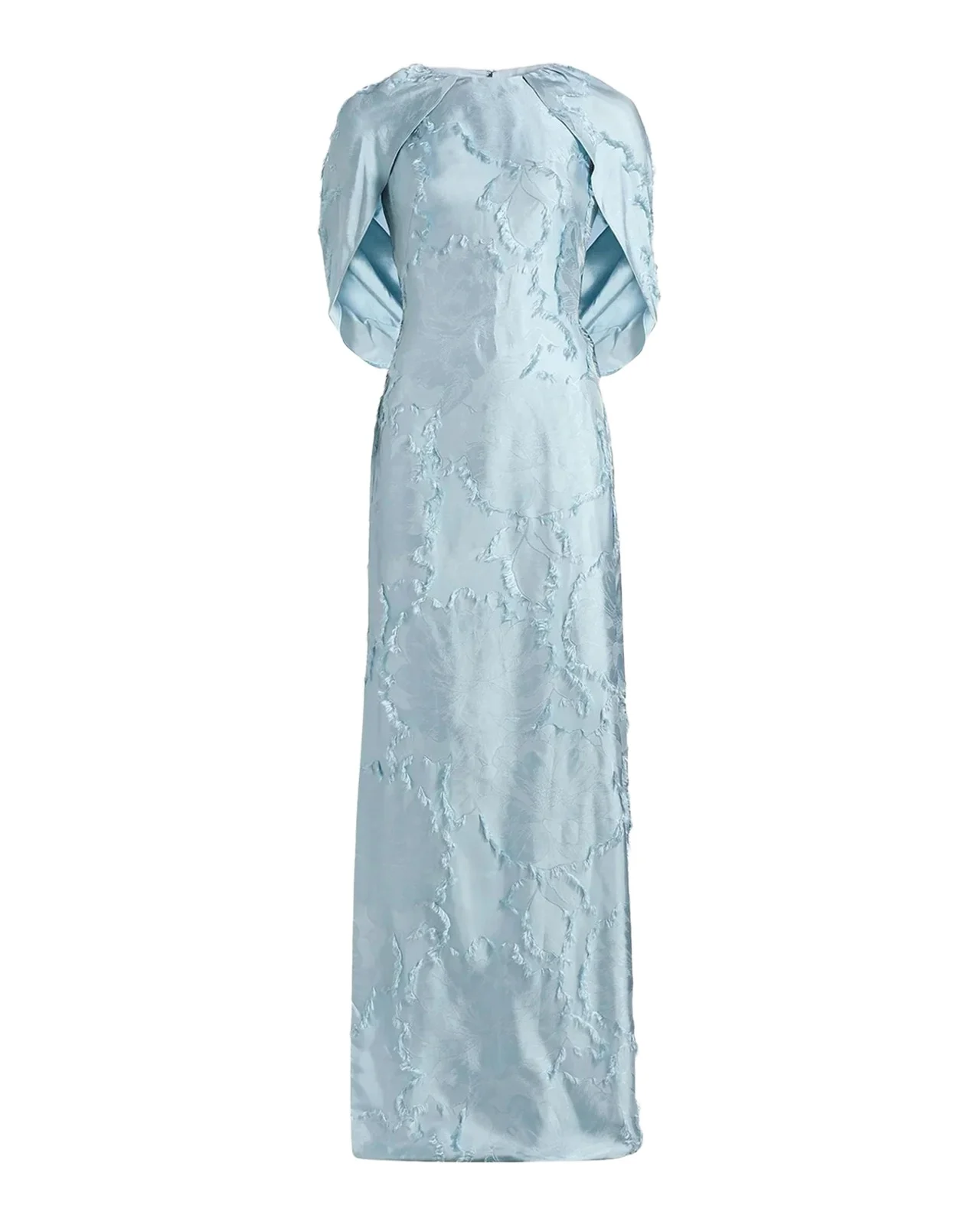 Satin Cape-Detail Gown Satin Cape-Detail Gown