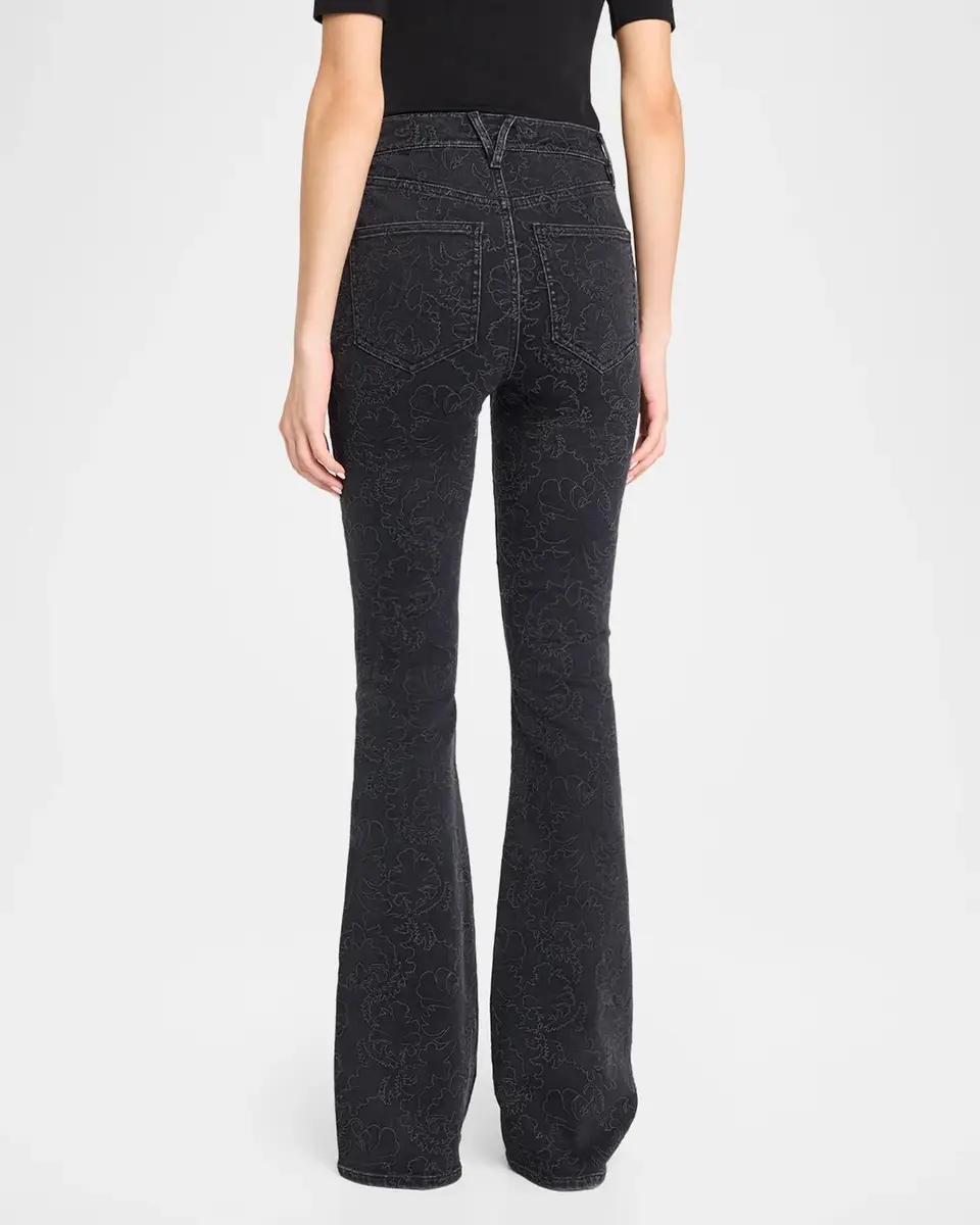 Veronica Beard Beverly Floral Flare Jeans | Thumbnail 3 Veronica Beard Beverly Floral Flare Jeans | Thumbnail 3