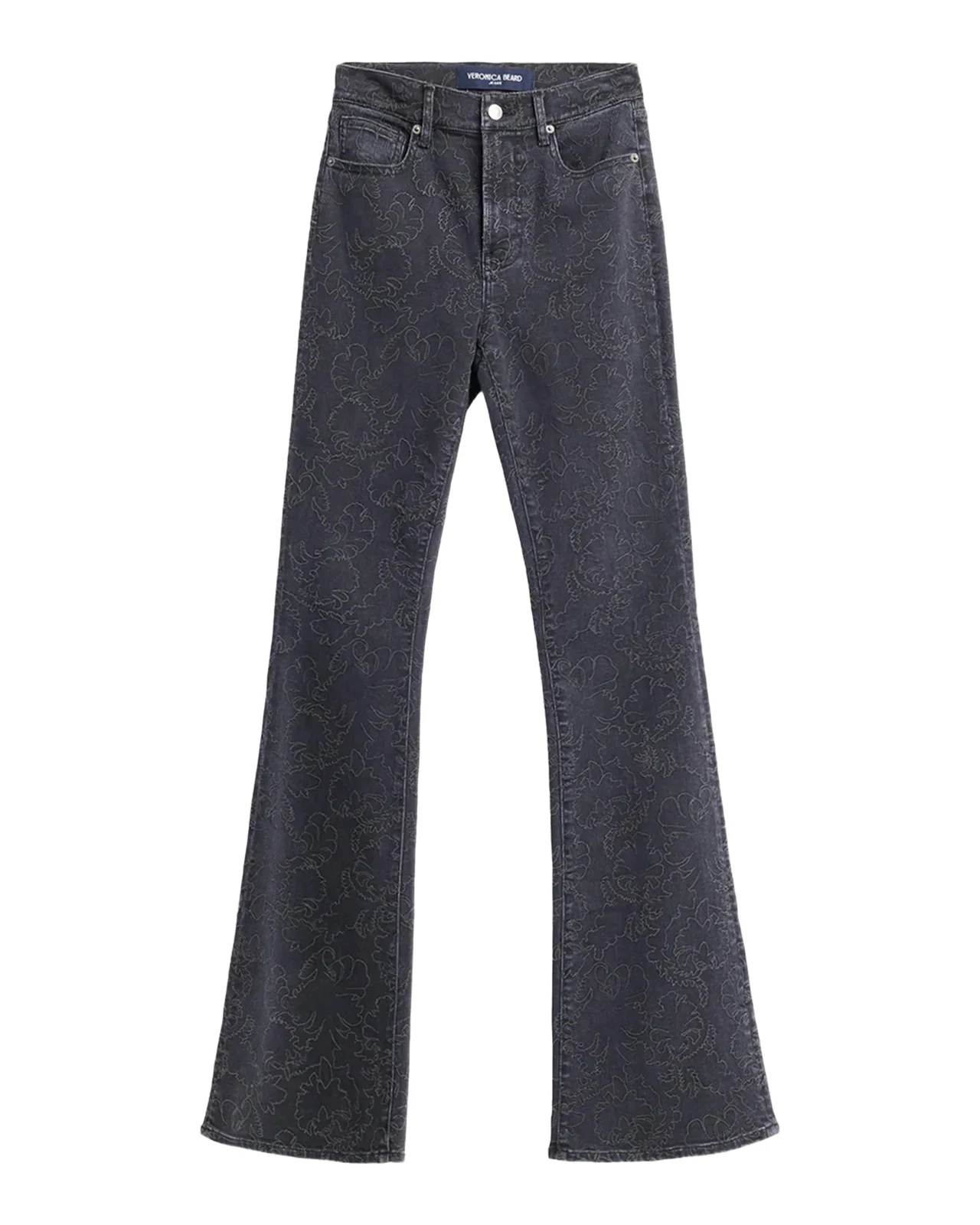 Veronica Beard Beverly Floral Flare Jeans