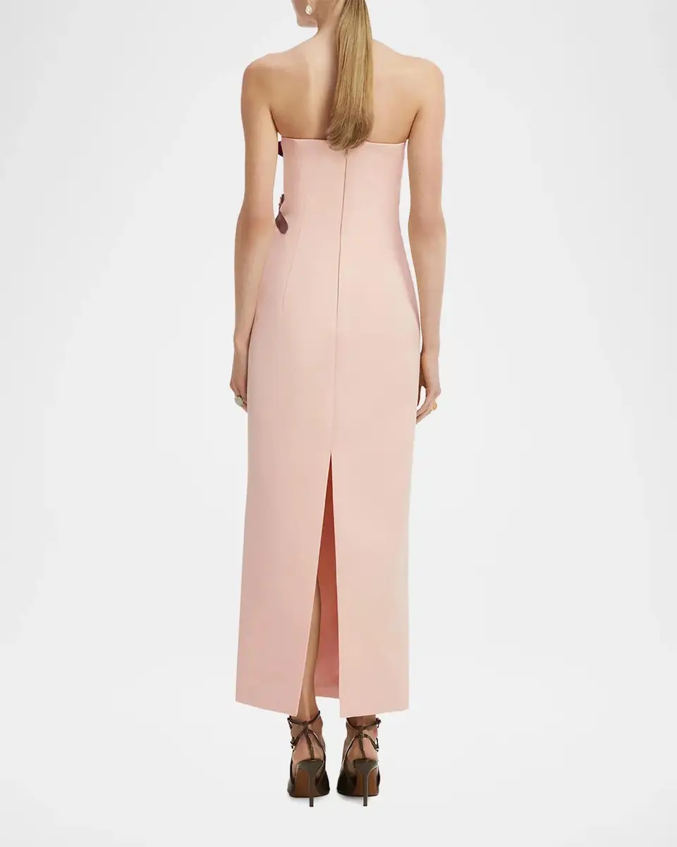 LEO LIN Rayna Floral-Embroidered Strapless Maxi Dress | Thumbnail 3