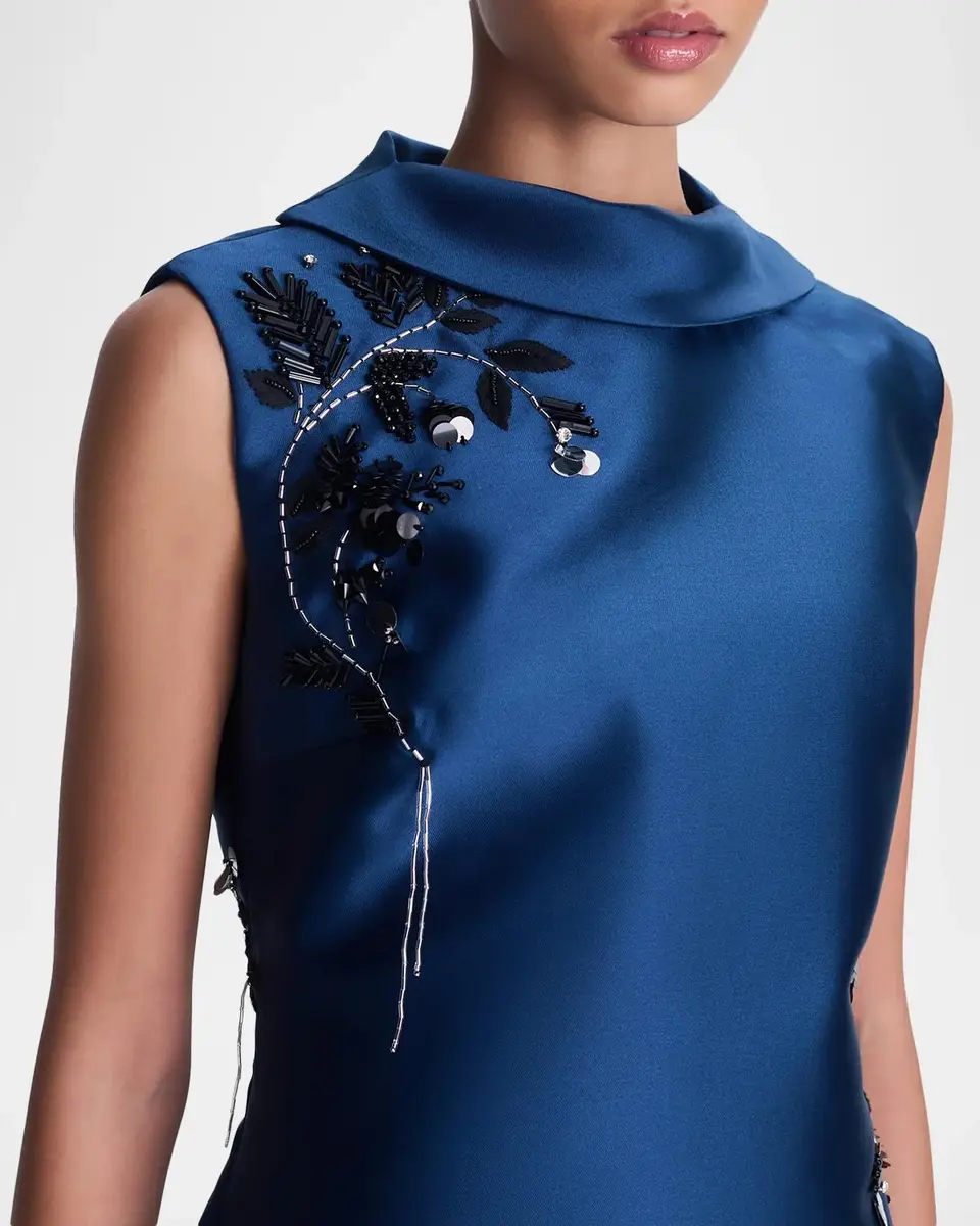 Simkhai Renza Embellished Satin Mini Dress | Thumbnail 5