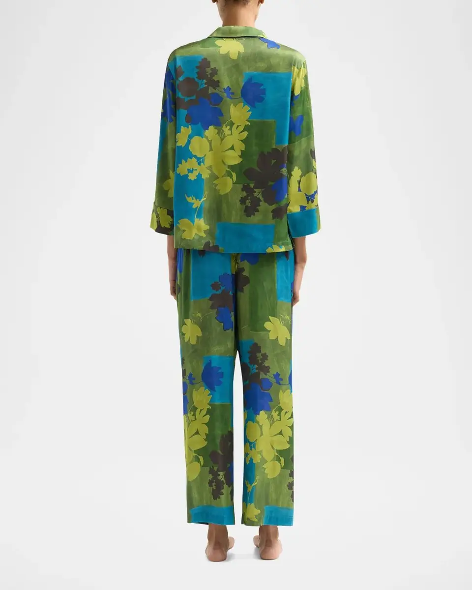 Natori Coromandel Floral-Print Cropped Pajama Set | Thumbnail 3