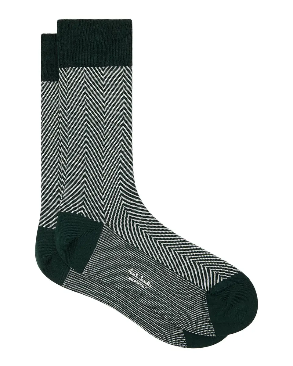 Paul Smith Men's Textured Herringbone Crew Socks | Thumbnail 3 Paul Smith Men's Textured Herringbone Crew Socks | Thumbnail 3