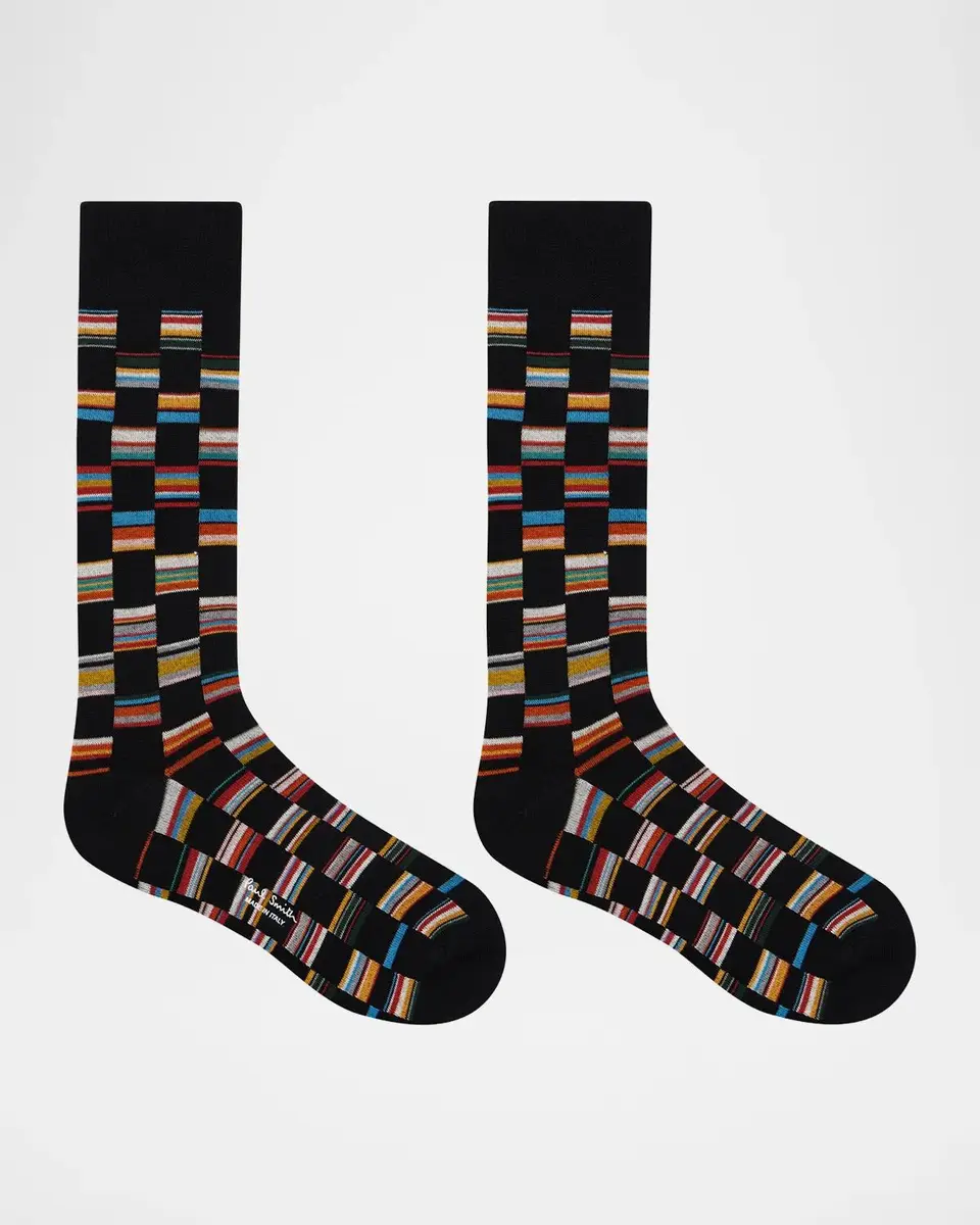 Paul Smith Men's Laurel Signature Stripe Crew Socks | Thumbnail 2