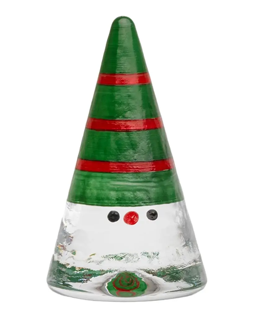 Noel Santa Glass Ornament