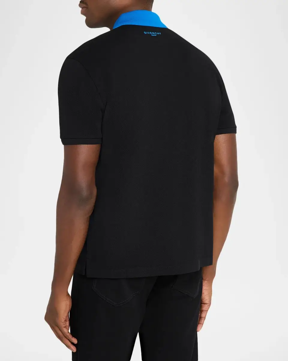 Givenchy Men's Short-Sleeved Cotton Piqué Polo Shirt | Thumbnail 3 Givenchy Men's Short-Sleeved Cotton Piqué Polo Shirt | Thumbnail 3