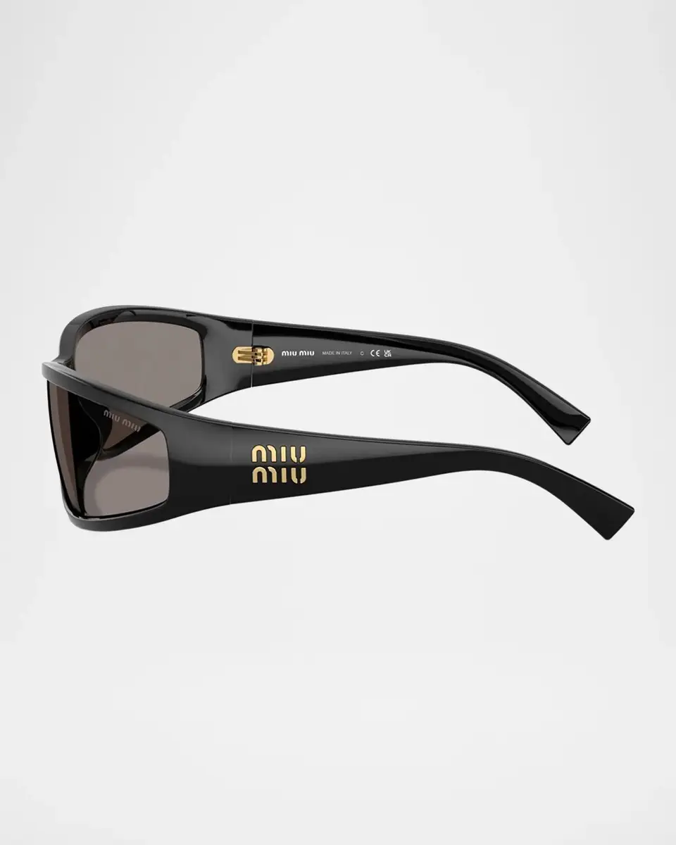 Miu Miu 69MM Wraparound Sunglasses | Thumbnail 4 Miu Miu 69MM Wraparound Sunglasses | Thumbnail 4