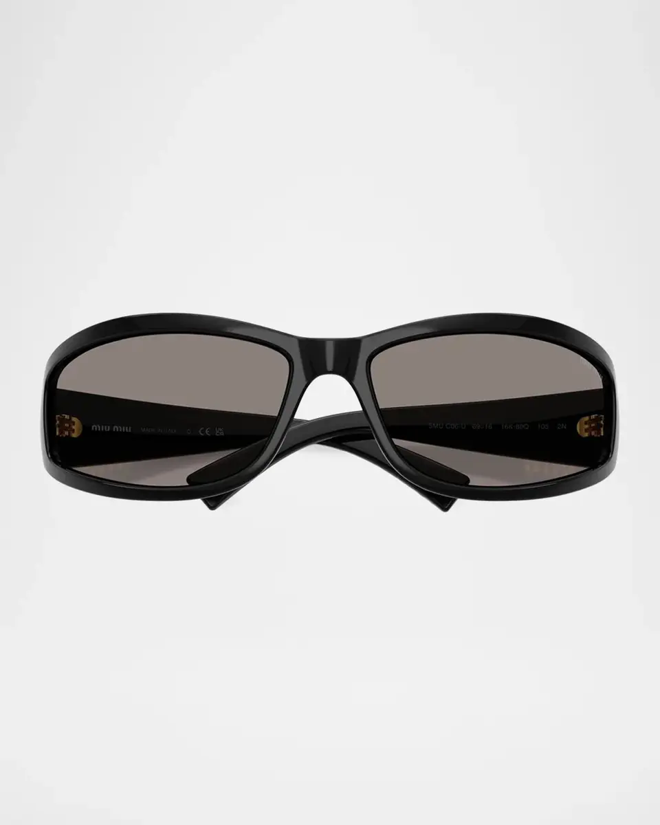 Miu Miu 69MM Wraparound Sunglasses | Thumbnail 5 Miu Miu 69MM Wraparound Sunglasses | Thumbnail 5