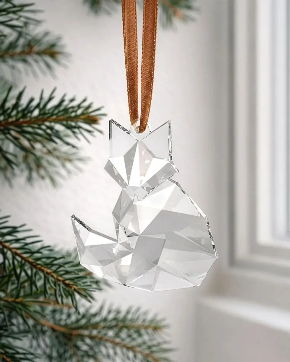 Orrefors Scandinavian Forest Fox Crystal & Glass Ornament | Thumbnail 2 Orrefors Scandinavian Forest Fox Crystal & Glass Ornament | Thumbnail 2